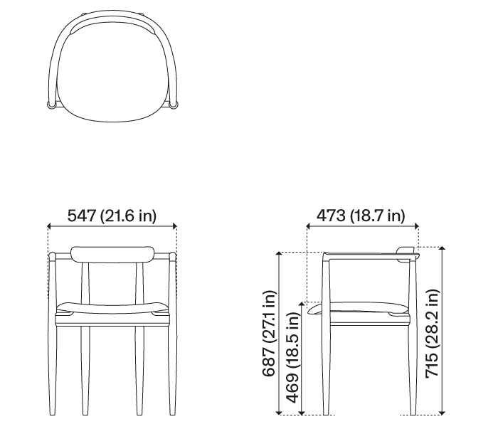 Miau Armchair (Upholstered Seat) | Products | KOYORI